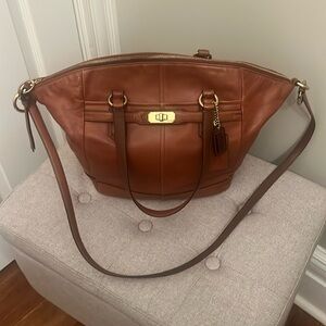 Coach Chelsea Emerson Satchel in Cognac